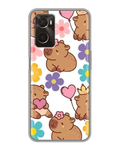 Чохол для OPPO A96 з картинкою «Квітковий паттерн капібар» Чохол для OPPO A96 з картинкою «Квітковий паттерн капібар»