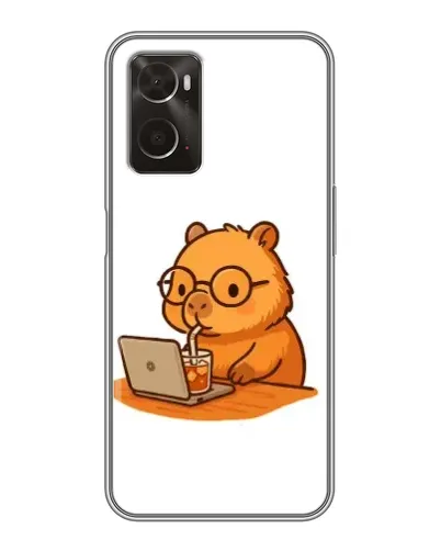 Чохол для OPPO A96 з картинкою «Капібара з ноутбуком» Чохол для OPPO A96 з картинкою «Капібара з ноутбуком»