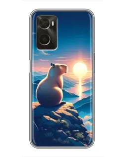 Чохол для OPPO A96 з картинкою «Захід сонця з капібарою» Чохол для OPPO A96 з картинкою «Захід сонця з капібарою»