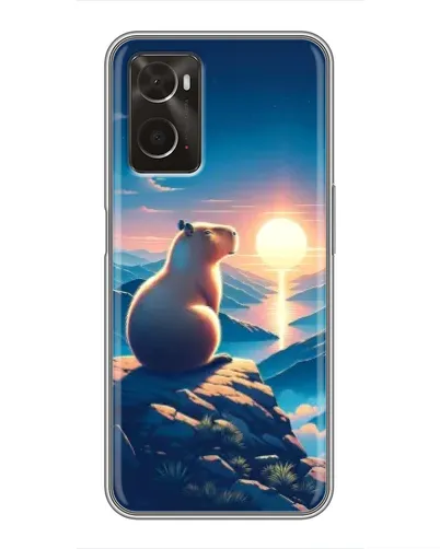 Чохол для OPPO A96 з картинкою «Захід сонця з капібарою» Чохол для OPPO A96 з картинкою «Захід сонця з капібарою»