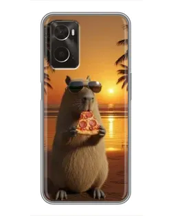 Чохол для OPPO A96 з картинкою «Капібара з піцою» Чохол для OPPO A96 з картинкою «Капібара з піцою»