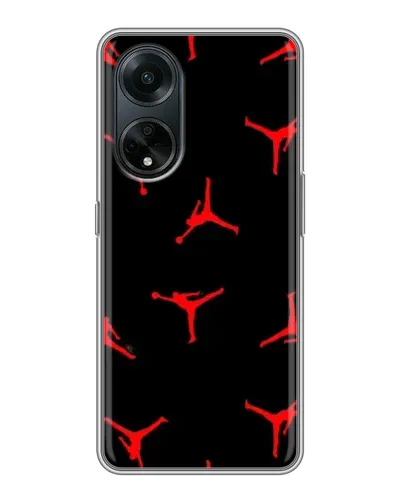 Чохол для OPPO A98 з картинкою «Jordan Red Pattern» Чохол для OPPO A98 з картинкою «Jordan Red Pattern»