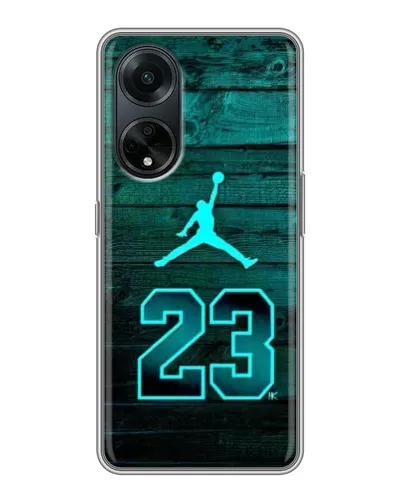Чохол для OPPO A98 з картинкою «Jordan Cyan 23» Чохол для OPPO A98 з картинкою «Jordan Cyan 23»