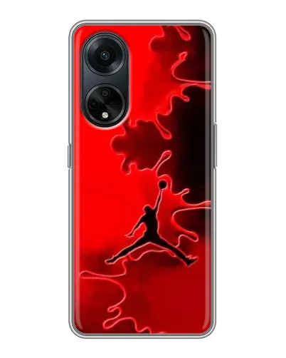 Чохол для OPPO A98 з картинкою «Jordan Red Smoke» Чохол для OPPO A98 з картинкою «Jordan Red Smoke»