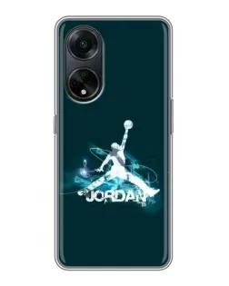 Чохол для OPPO A98 з картинкою «Jordan Blue Fire» Чохол для OPPO A98 з картинкою «Jordan Blue Fire»
