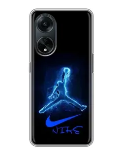 Чохол для OPPO A98 з картинкою «Jordan Neon Blue» Чохол для OPPO A98 з картинкою «Jordan Neon Blue»