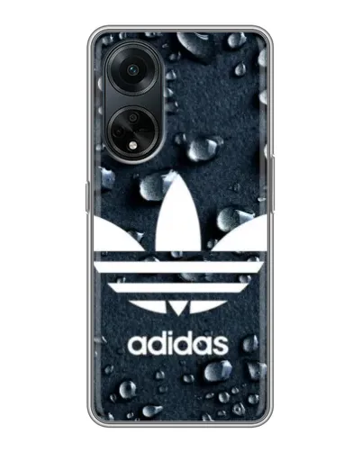 Чехол для OPPO A98 с картинкой «Adidas Trefoil Blue»