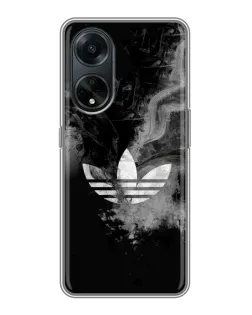 Чехол для OPPO A98 с картинкой «Абстрактный дым Adidas»