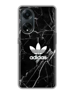 Чехол для OPPO A98 с картинкой «Белый мрамор Adidas»