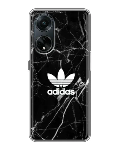 Чехол для OPPO A98 с картинкой «Белый мрамор Adidas»