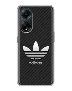 Чехол для OPPO A98 с картинкой «Adidas Карбоновая текстура»