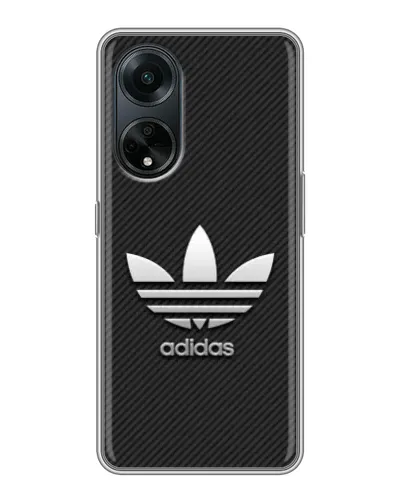 Чехол для OPPO A98 с картинкой «Adidas Карбоновая текстура»