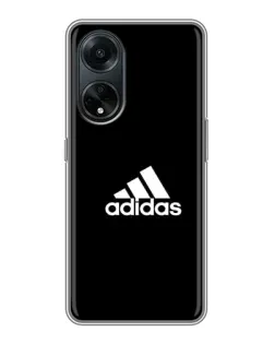 Чехол для OPPO A98 с картинкой «Черная классика Adidas»