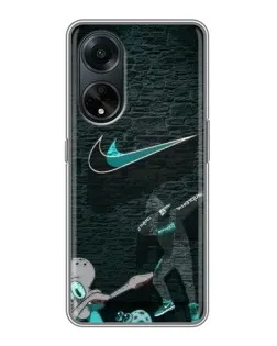 Чехол для OPPO A98 с картинкой «Спортивный арт Nike»