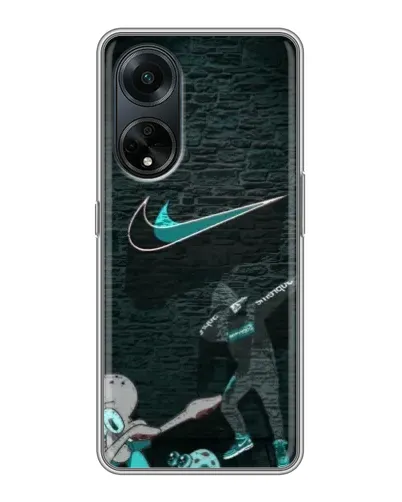 Чехол для OPPO A98 с картинкой «Спортивный арт Nike»