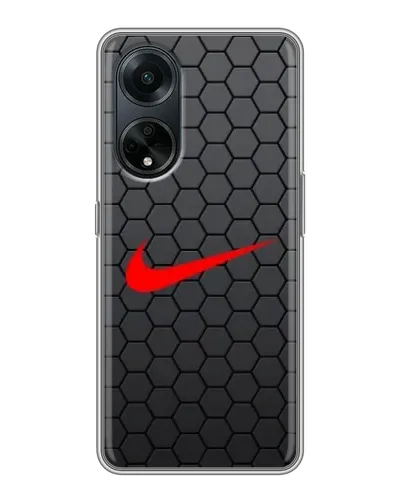 Чехол для OPPO A98 с картинкой «Nike — карбоновая сетка»