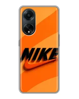 Чехол для OPPO A98 с картинкой «Оранжевый драйв Nike»