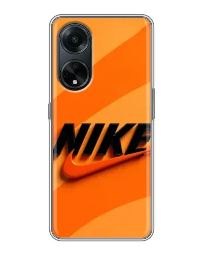 Чехол для OPPO A98 с картинкой «Оранжевый драйв Nike»