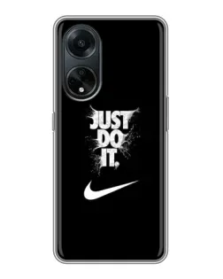 Чехол для OPPO A98 с картинкой «Текстовый принт Nike»