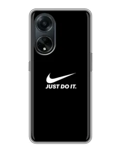 Чехол для OPPO A98 с картинкой «Минимализм от Nike»