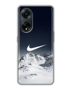 Чехол для OPPO A98 с картинкой «Nike — зимние горы»