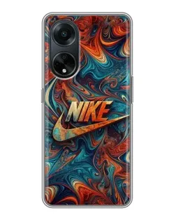Чехол для OPPO A98 с картинкой «Nike в абстракции»