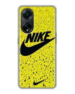 Чехол для OPPO A98 с картинкой «Желтый текстурный Nike»