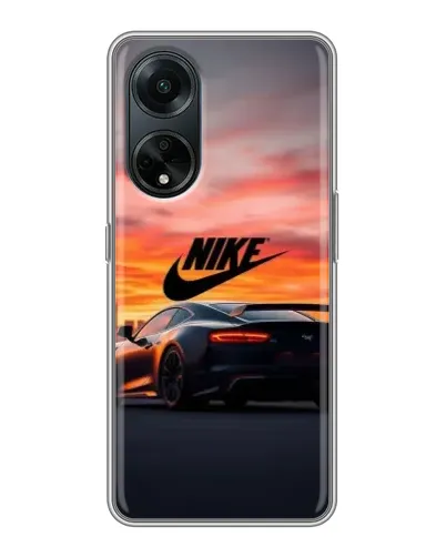 Чехол для OPPO A98 с картинкой «Nike и суперкар»
