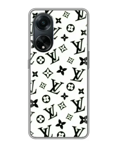 Чехол для OPPO A98 с картинкой «Монохромный хаос LV»