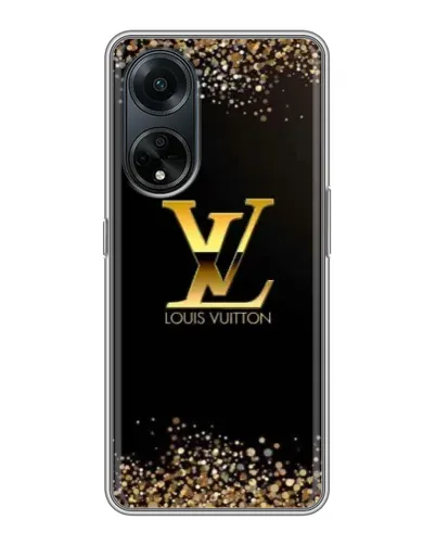 Чехол для OPPO A98 с картинкой «LV — золотые искры»