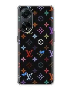 Чехол для OPPO A98 с картинкой «Цветная монограмма LV»