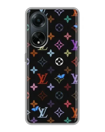 Чехол для OPPO A98 с картинкой «Цветная монограмма LV»