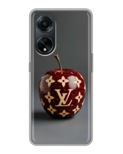 Чехол для OPPO A98 с картинкой «Красное яблоко LV»
