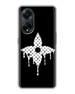 Чехол для OPPO A98 с картинкой «Цветочная монограмма»