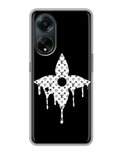 Чехол для OPPO A98 с картинкой «Цветочная монограмма»