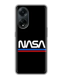 Чехол для OPPO A98 с картинкой «NASA — классика Red Blue» Чехол для OPPO A98 с картинкой «NASA — классика Red Blue»