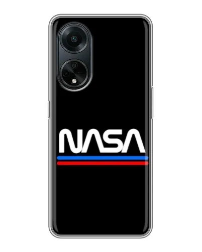 Чехол для OPPO A98 с картинкой «NASA — классика Red Blue» Чехол для OPPO A98 с картинкой «NASA — классика Red Blue»