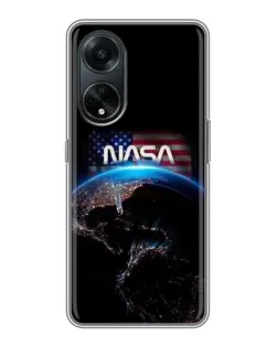 Чехол для OPPO A98 с картинкой «Земля из космоса NASA»