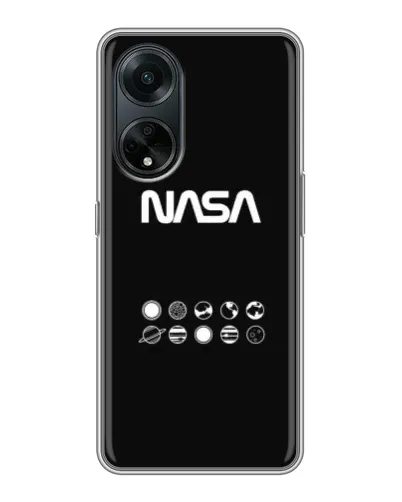 Чехол для OPPO A98 с картинкой «NASA — технический принт» Чехол для OPPO A98 с картинкой «NASA — технический принт»
