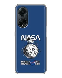 Чехол для OPPO A98 с картинкой «NASA — лунная миссия»