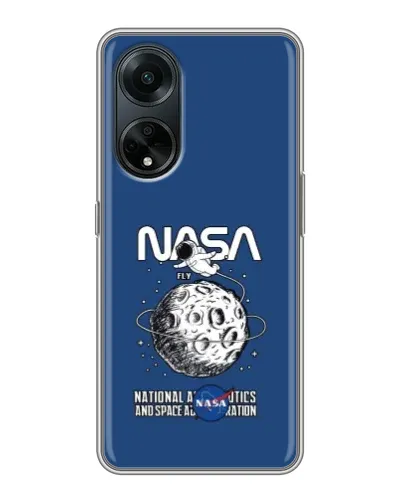 Чехол для OPPO A98 с картинкой «NASA — лунная миссия» Чехол для OPPO A98 с картинкой «NASA — лунная миссия»