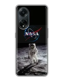 Чехол для OPPO A98 с картинкой «Астронавт на Луне»