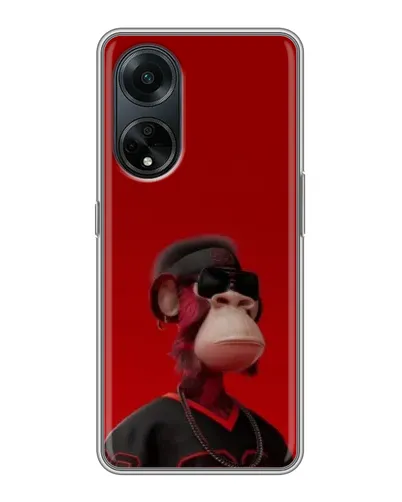 Чехол для OPPO A98 с картинкой «Bored Ape в красном» Чехол для OPPO A98 с картинкой «Bored Ape в красном»