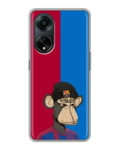 Чехол для OPPO A98 с картинкой «Bored Ape — фанат Барсы» Чехол для OPPO A98 с картинкой «Bored Ape — фанат Барсы»
