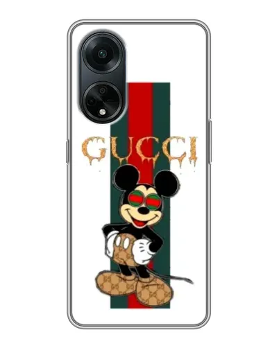 Чохол для OPPO A98 з картинкою «Міккі Маус Gucci — смуги» Чохол для OPPO A98 з картинкою «Міккі Маус Gucci — смуги»