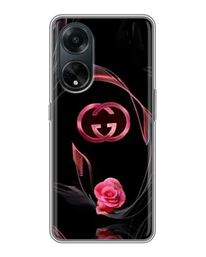 Чохол для OPPO A98 з картинкою «Gucci — неонова троянда» Чохол для OPPO A98 з картинкою «Gucci — неонова троянда»