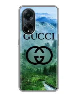 Чохол для OPPO A98 з картинкою «Gucci — гірський пейзаж»
