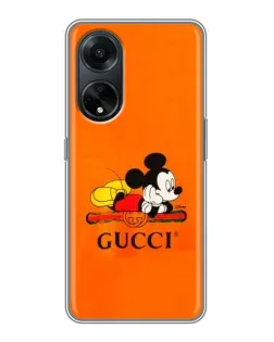 Чохол для OPPO A98 з картинкою «Міккі Маус Gucci — помаранч»
