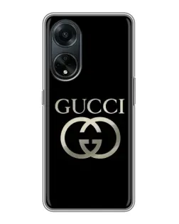Чохол для OPPO A98 з картинкою «Gucci — золото на чорному»