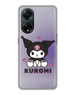 Чехол для OPPO A98 с картинкой «Kuromi — фиолетовый арт»